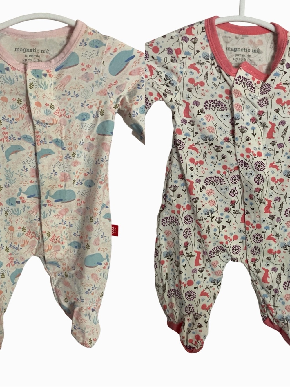 Set of 2 Preemie Magnetic Me Footies